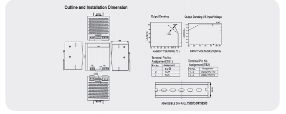 DRP-240 mechanical dimension drawing
