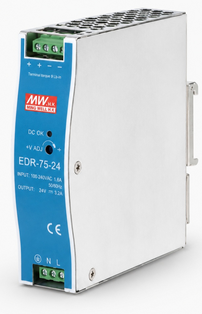 EDR-75 DIN rail switching power supply