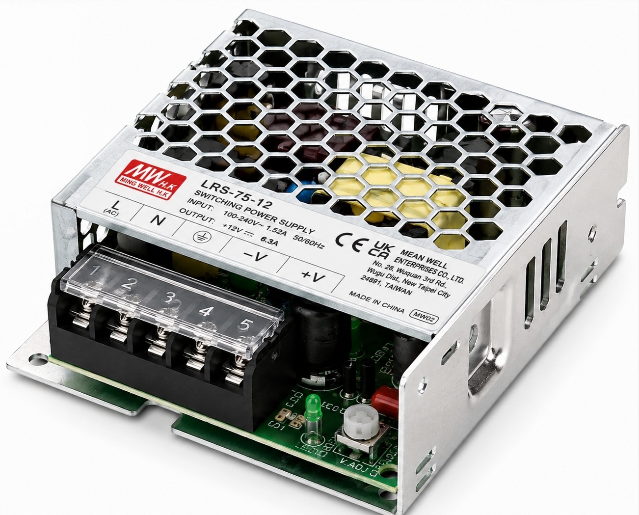 Hong Kong MING WELL LRS-75 enclosed switching power supply